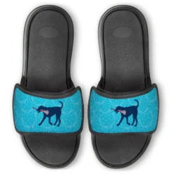 Girls Lacrosse Repwell® Slide Sandals - LuLa The Lax Dog Stick Pattern