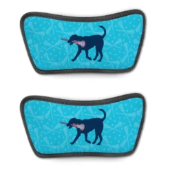 Girls Lacrosse Repwell® Sandal Straps - LuLa The Lax Dog Stick Pattern