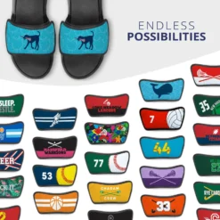 Girls Lacrosse Repwell® Sandal Straps - LuLa The Lax Dog Stick Pattern -Sport Play Mode lx 12548 STRAPS MULTI