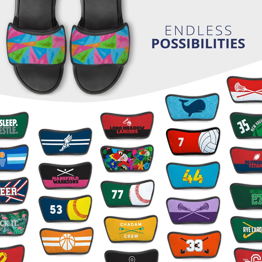 Girls Lacrosse Repwell® Sandal Straps - Player Pattern 5 Girls Lacrosse Repwell® Sandal Straps - Player Pattern - Image 5