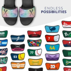 Girls Lacrosse Repwell® Sandal Straps - Watercolor Crossed Sticks -Sport Play Mode lx 12551 STRAPS MULTI