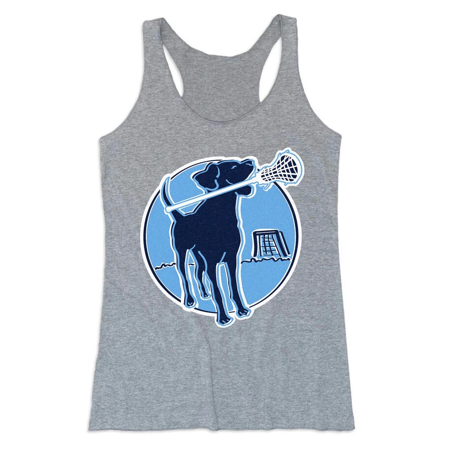 Girls Lacrosse Women's Everyday Tank Top - Watercolor Lacrosse Dog With Girl Stick 1 Girls Lacrosse Women's Everyday Tank Top - Watercolor Lacrosse Dog With Girl Stick