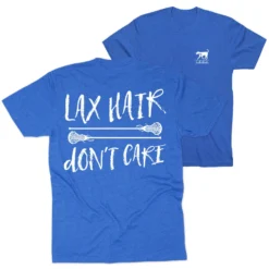 Girls Lacrosse Short Sleeve T-Shirt - Lax Hair Don't Care (Back Design)