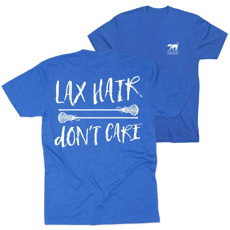 Girls Lacrosse Short Sleeve T-Shirt - Lax Hair Don't Care (Back Design) 1 Girls Lacrosse Short Sleeve T-Shirt - Lax Hair Don't Care (Back Design)