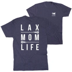 Girls Lacrosse Short Sleeve T-Shirt - Lax Mom Life (Back Design)