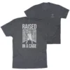 Lacrosse Short Sleeve T-Shirt - Raised In A Cage (Back Design)