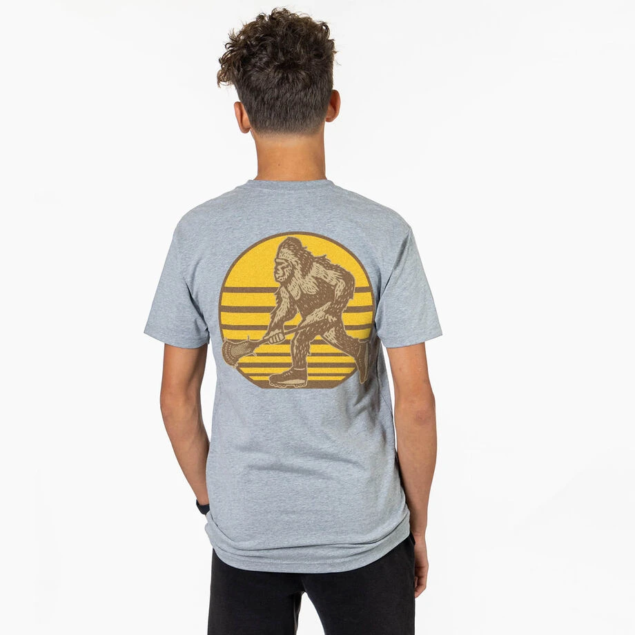 Guys Lacrosse Short Sleeve T-Shirt - BigFoot (Back Design) 2 Guys Lacrosse Short Sleeve T-Shirt - BigFoot (Back Design) - Image 2