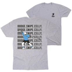 Guys Lacrosse Short Sleeve T-Shirt - Dodge Snipe Celly (Back Design)