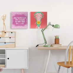 Girls Lacrosse Canvas Wall Art - Lacrosse Girl - 2 Piece Set -Sport Play Mode lx 12694 LIFESTYLE