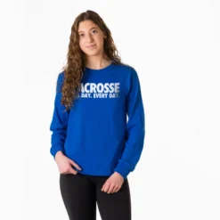 Lacrosse Tshirt Long Sleeve - All Day Every Day 6 Lacrosse Tshirt Long Sleeve - All Day Every Day -Sport Play Mode lx 12767 ROYAL FEMALE