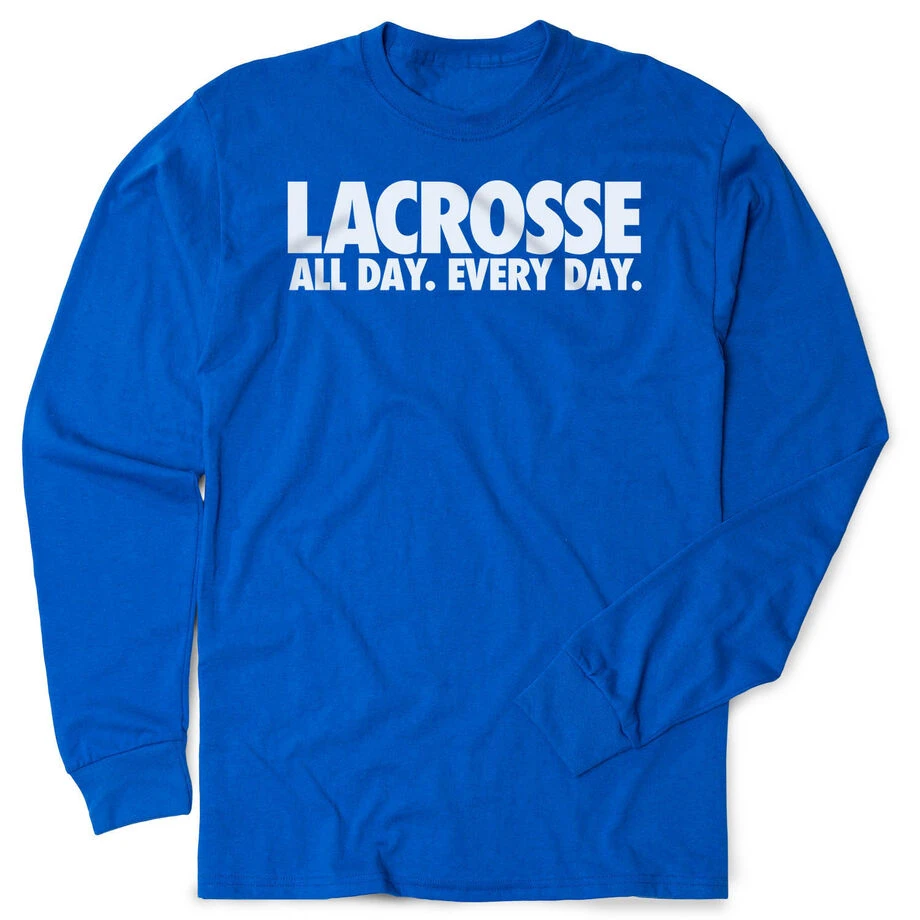 Lacrosse Tshirt Long Sleeve - All Day Every Day 1 Lacrosse Tshirt Long Sleeve - All Day Every Day