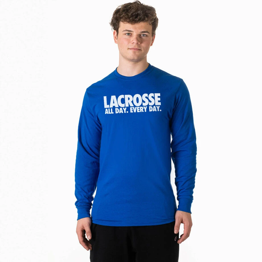 Lacrosse Tshirt Long Sleeve - All Day Every Day 2 Lacrosse Tshirt Long Sleeve - All Day Every Day - Image 2