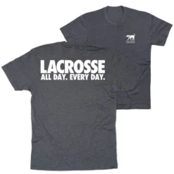 Girls Lacrosse T-Shirt Short Sleeve - All Day Every Day (Back Design)