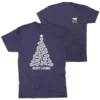 Girls Lacrosse Short Sleeve T-Shirt - Merry Laxmas Tree (Back Design) 