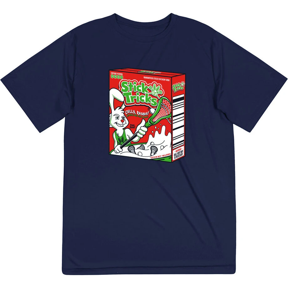Guys Lacrosse Short Sleeve Performance Tee - Stick Tricks 1 Guys Lacrosse Short Sleeve Performance Tee - Stick Tricks
