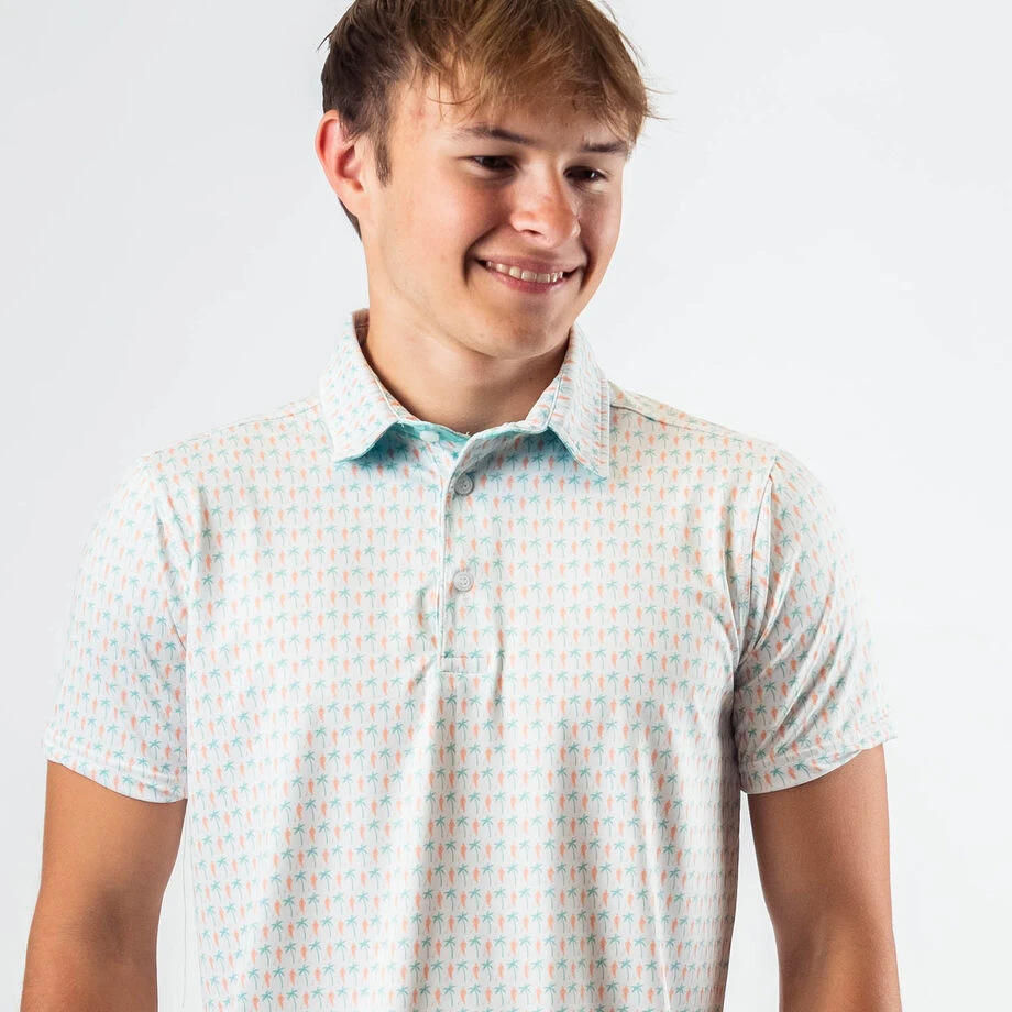 Guys Lacrosse Short Sleeve Polo Shirt - Island Breeze 2 Guys Lacrosse Short Sleeve Polo Shirt - Island Breeze - Image 2