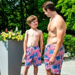Guys Lacrosse Swim Trunks - Patriotic -Sport Play Mode lx 12959 LIFESTYLE 1