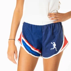 Girls Lacrosse Shorts - Sticks & Stripes 15 Girls Lacrosse Shorts - Sticks & Stripes -Sport Play Mode lx 12963 MODEL FRONT
