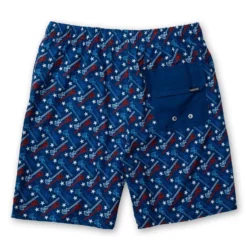Guys Lacrosse Swim Trunks - All American Lacrosse - V1 11 Guys Lacrosse Swim Trunks - All American Lacrosse - V1 -Sport Play Mode lx 12970 BACK