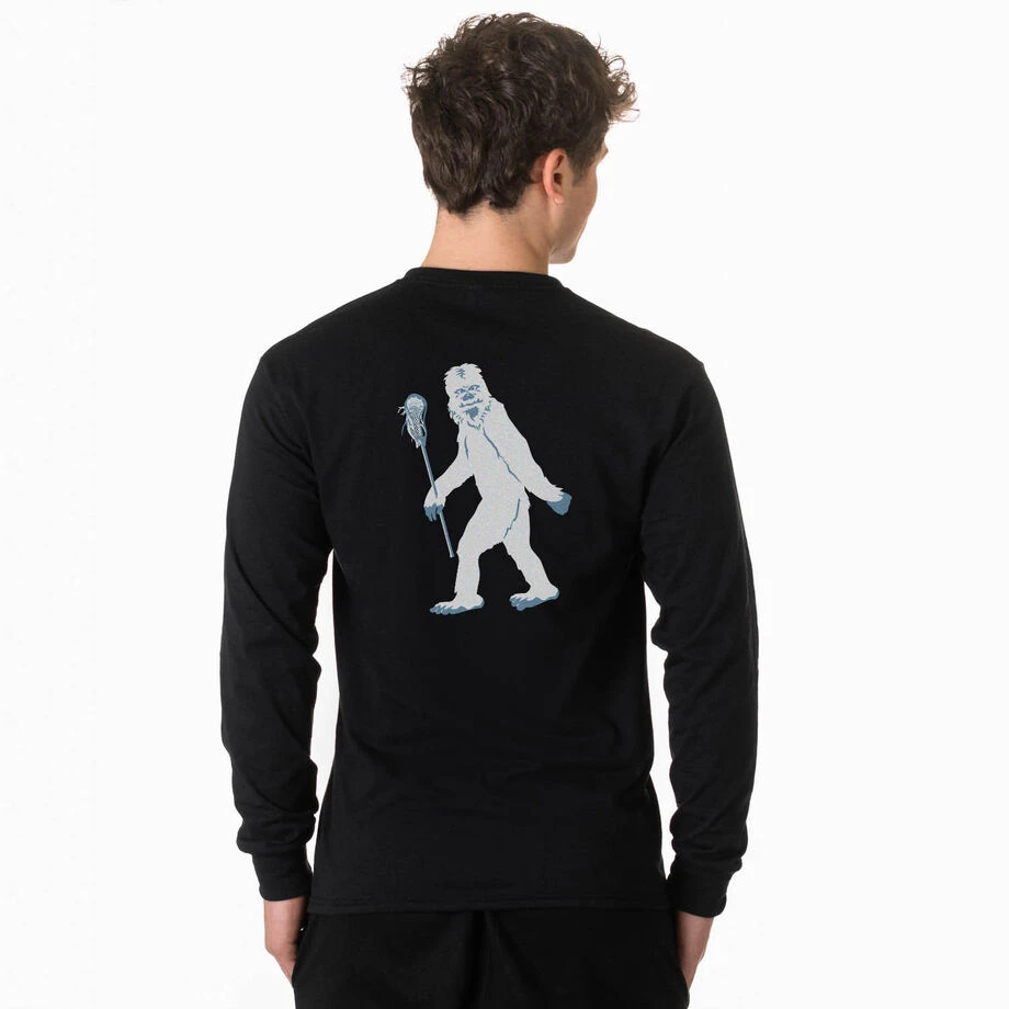 Guys Lacrosse Tshirt Long Sleeve - Yeti (Back Design) 2 Guys Lacrosse Tshirt Long Sleeve - Yeti (Back Design) - Image 2