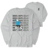 Guys Lacrosse Tshirt Long Sleeve - Dodge Snipe Celly (Back Design)