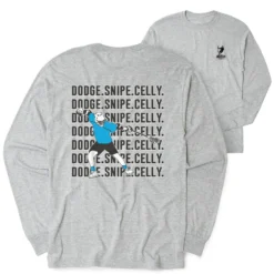 Guys Lacrosse Tshirt Long Sleeve - Dodge Snipe Celly (Back Design)