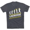Guys Lacrosse Short Sleeve T-Shirt - Evolution Of Lacrosse