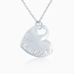 Sport Heart - LACROSSE Silver Necklace