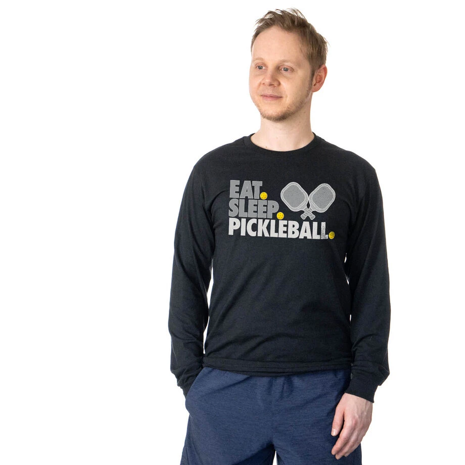 Pickleball Tshirt Long Sleeve - Eat. Sleep. Pickleball 2 Pickleball Tshirt Long Sleeve - Eat. Sleep. Pickleball - Image 2