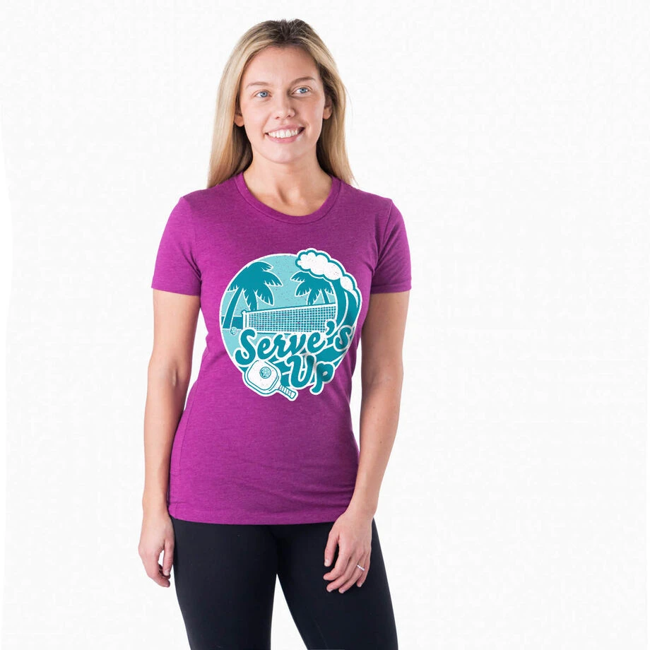Pickleball Women's Everyday Tee - Serve's Up 2 Pickleball Women's Everyday Tee - Serve's Up - Image 2
