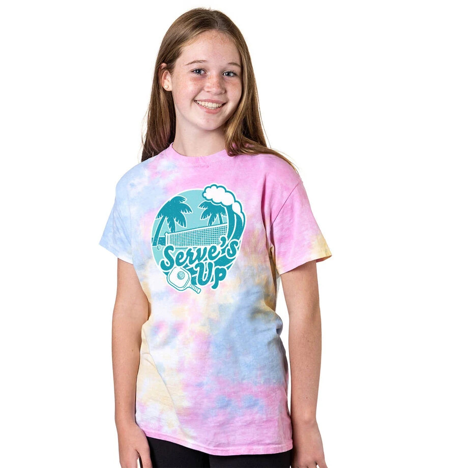Pickleball Short Sleeve T-Shirt - Serve's Up Tie Dye 3 Pickleball Short Sleeve T-Shirt - Serve's Up Tie Dye - Image 3