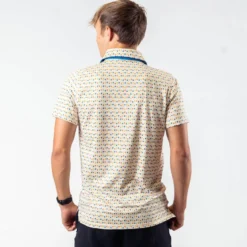 Pickleball Short Sleeve Polo Shirt - Dink Shot 17 Pickleball Short Sleeve Polo Shirt - Dink Shot -Sport Play Mode pb 00101 MODEL 2 BACK