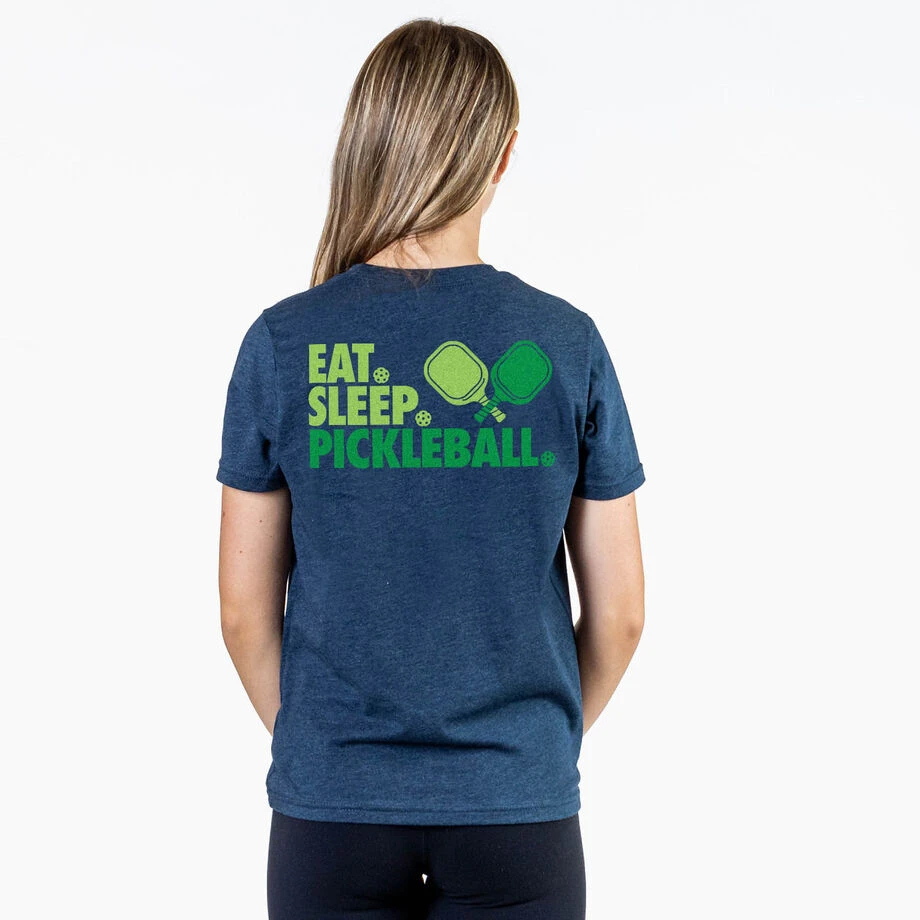 Pickleball Short Sleeve T-Shirt - Eat. Sleep. Pickleball (Back Design) 3 Pickleball Short Sleeve T-Shirt - Eat. Sleep. Pickleball (Back Design) - Image 3