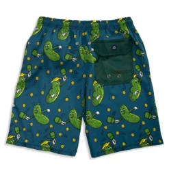 Pickleball Swim Trunks - Big Dill 10 Pickleball Swim Trunks - Big Dill -Sport Play Mode pb 00115 BACK