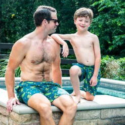 Pickleball Swim Trunks - Big Dill 9 Pickleball Swim Trunks - Big Dill -Sport Play Mode pb 00115 LIFESTYLE 1