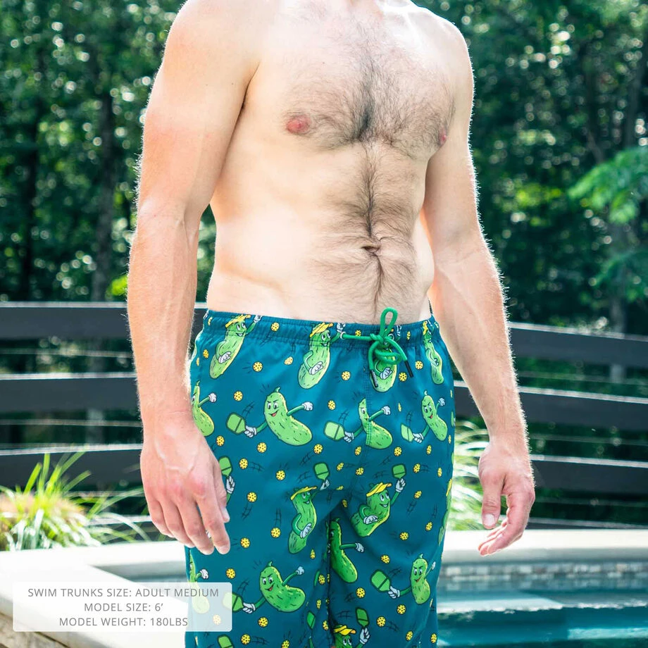 Pickleball Swim Trunks - Big Dill 5 Pickleball Swim Trunks - Big Dill - Image 5