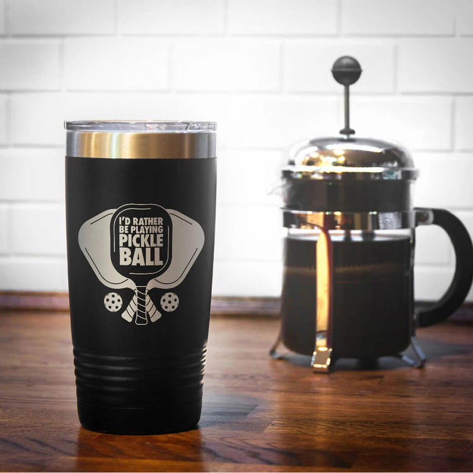 Pickleball 20 Oz. Double Insulated Tumbler - I'd Rather Be Playing Pickleball 5 Pickleball 20 Oz. Double Insulated Tumbler - I'd Rather Be Playing Pickleball - Image 5
