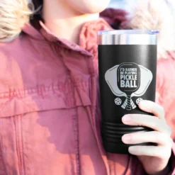 Pickleball 20 Oz. Double Insulated Tumbler - I'd Rather Be Playing Pickleball 11 Pickleball 20 Oz. Double Insulated Tumbler - I'd Rather Be Playing Pickleball -Sport Play Mode pb 00122 BLACK MODEL