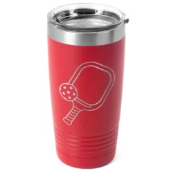 Pickleball 20 Oz. Double Insulated Tumbler - Paddle And Ball