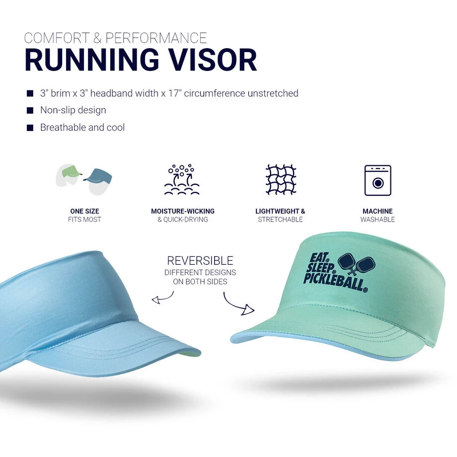 Pickleball Comfort Performance Visor - Eat. Sleep. Pickleball 2 Pickleball Comfort Performance Visor - Eat. Sleep. Pickleball - Image 2