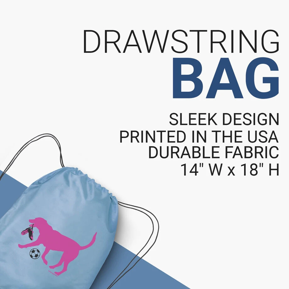 Soccer Drawstring Backpack Sasha The Soccer Dog 3 Soccer Drawstring Backpack Sasha The Soccer Dog - Image 3