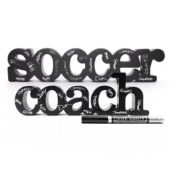 Soccer Coach Wood Words Ready To Autograph