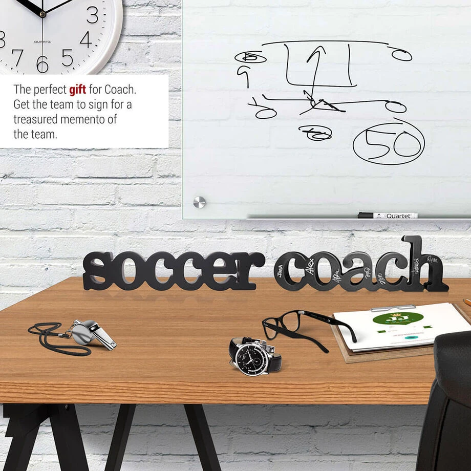 Soccer Coach Wood Words Ready To Autograph 4 Soccer Coach Wood Words Ready To Autograph - Image 4