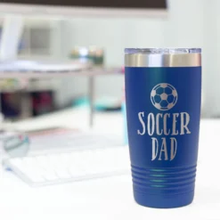 Soccer 20oz. Double Insulated Tumbler - Soccer Dad -Sport Play Mode sc 03512 ROYAL DESK