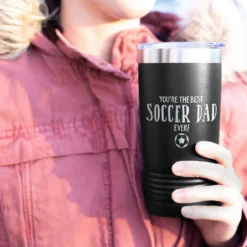 Soccer 20oz. Double Insulated Tumbler - You're The Best Dad Ever 9 Soccer 20oz. Double Insulated Tumbler - You're The Best Dad Ever -Sport Play Mode sc 03514 BLACK MODEL