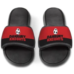 Soccer Repwell® Slide Sandals - Team Name Colorblock -Sport Play Mode sc 03533 REDBLACK FRONT