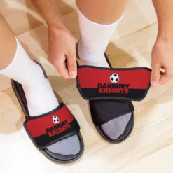 Soccer Repwell® Slide Sandals - Team Name Colorblock -Sport Play Mode sc 03533 REDBLACK LIFESTYLE