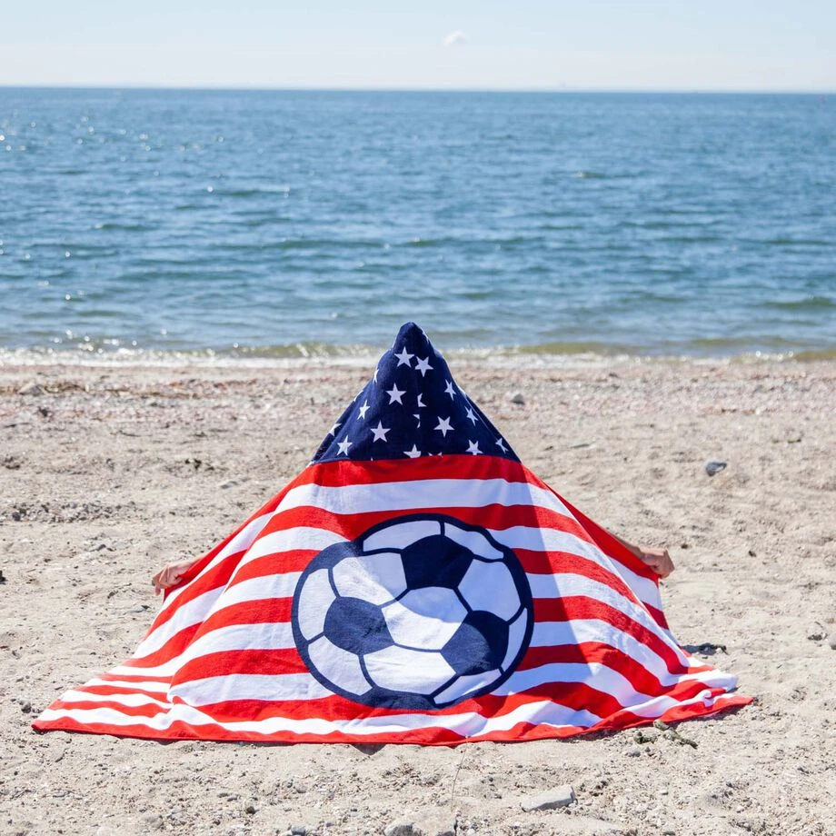 Soccer Hooded Towel - American Flag 7 Soccer Hooded Towel - American Flag - Image 7