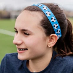 Soccer Juliband Non-Slip Headband - Soccer Heart Blue -Sport Play Mode sc 03654 LIFESTYLE