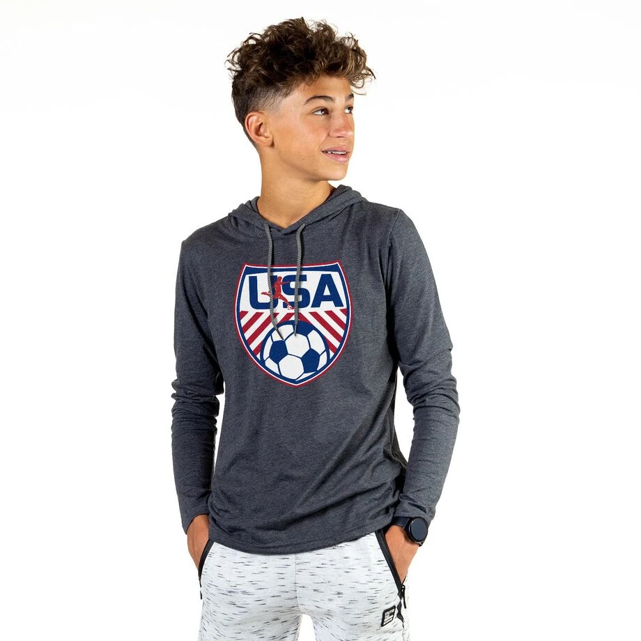 Men's Soccer Lightweight Hoodie - Soccer USA 2 Men's Soccer Lightweight Hoodie - Soccer USA - Image 2